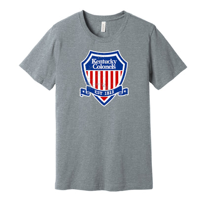 kentucky colonels shield logo retro throwback grey shirt