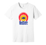buffalo braves headdress logo retro throwback white shirt