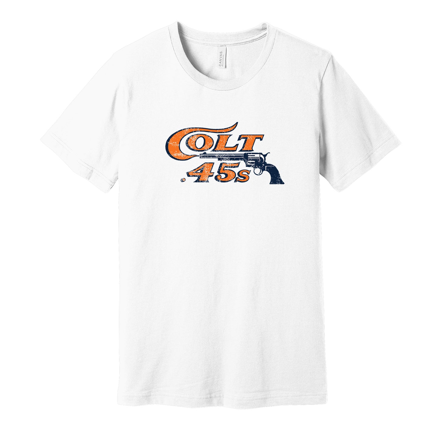 houston colt 45s distressed logo astros retro throwback white tshirt