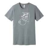 carolina cougars minimalism aba throwback grey shirt