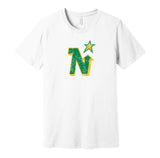 minnesota north stars wild retro throwback white shirt