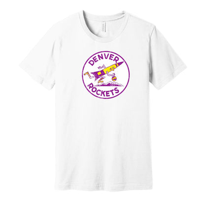 denver rockets nuggets fan retro throwback white tshirt