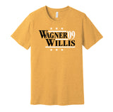 wagner willis 1909 pirates retro throwback gold tshirt