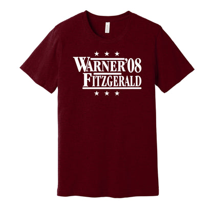 kurt warner larry fitzgerald for president 2008 arizona cardinals retro throwback red shirt