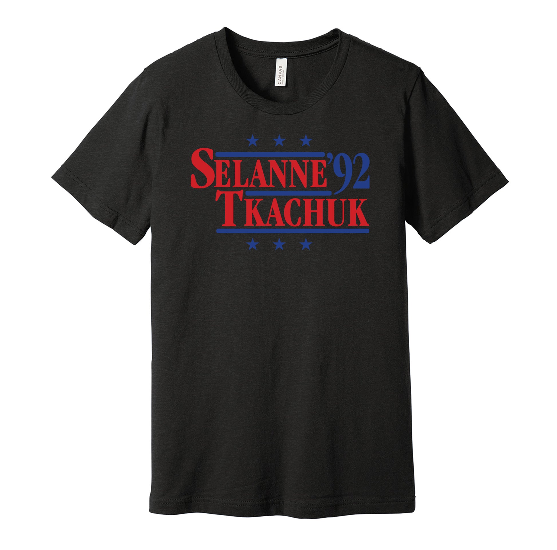 selanne tkachuk jets retro throwback black tshirt